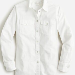 J. Crew Crisp White Collared Shirt